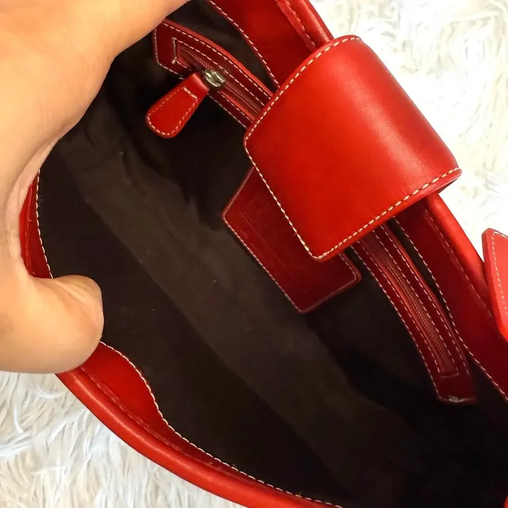 y2k COACH Vintage 2000s 8159 Straw Shoulder Bag - Picture 7 of 9